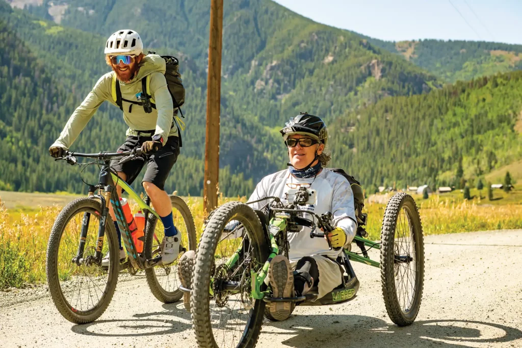 Outside of training and competing, Smith works with the Adaptive Sports Center, helping athletes with disabilities experience the same landscapes that first hooked him on ski mountaineering.